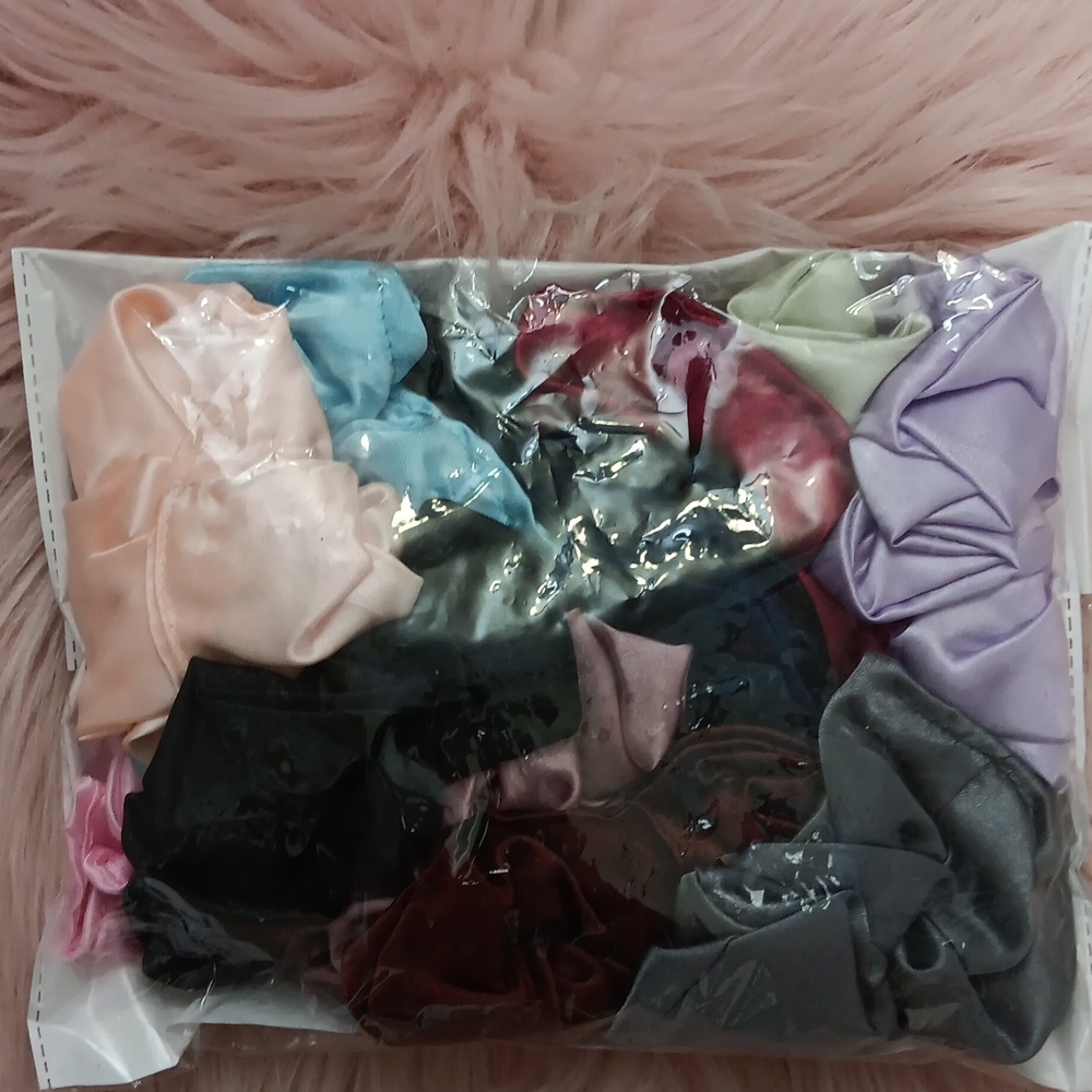 Brand New MILEY LUXURY SATIN SCRUNCHIES-12CT.